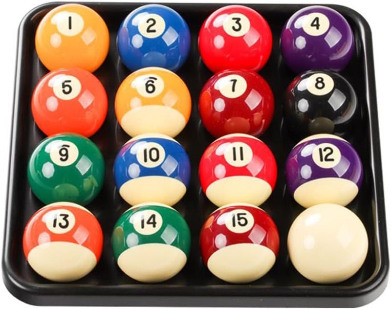 ZYAMY Black Plastic Billiard Carrying Tray - Store 16 Balls - Full Set of Standard Size Billiard Balls - 2-1/4 inch Size - Image 5